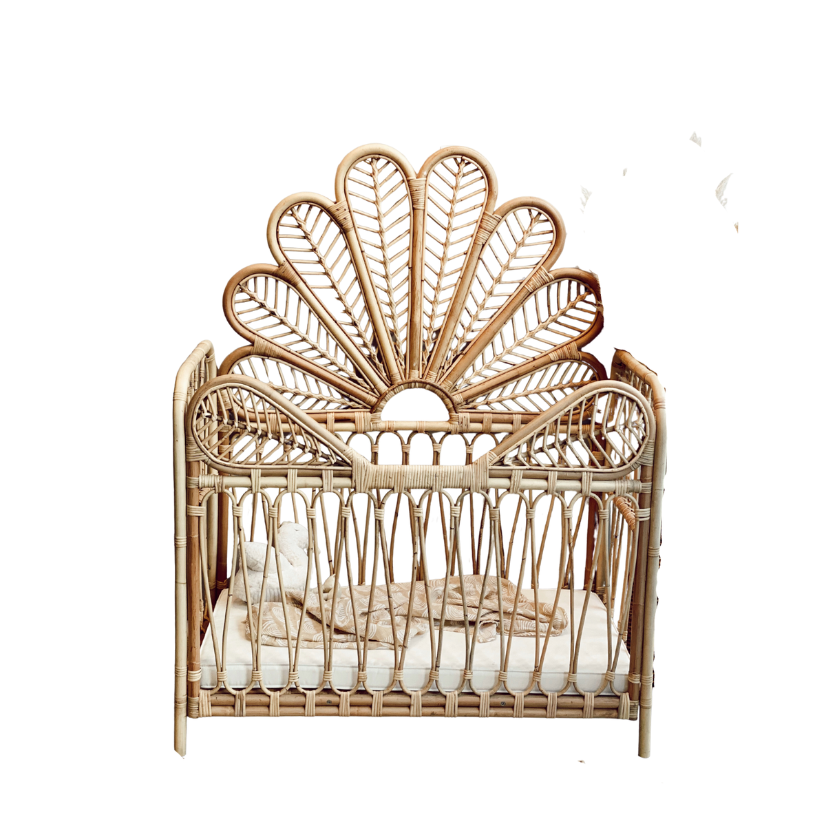 Flower rattan bed