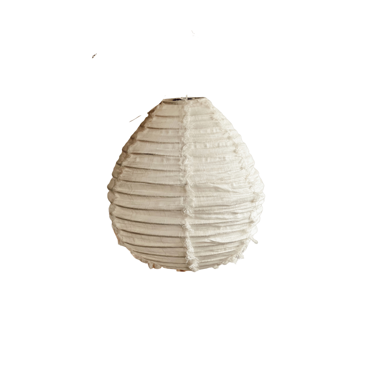 White Wabi Sabi linen hanging lamp