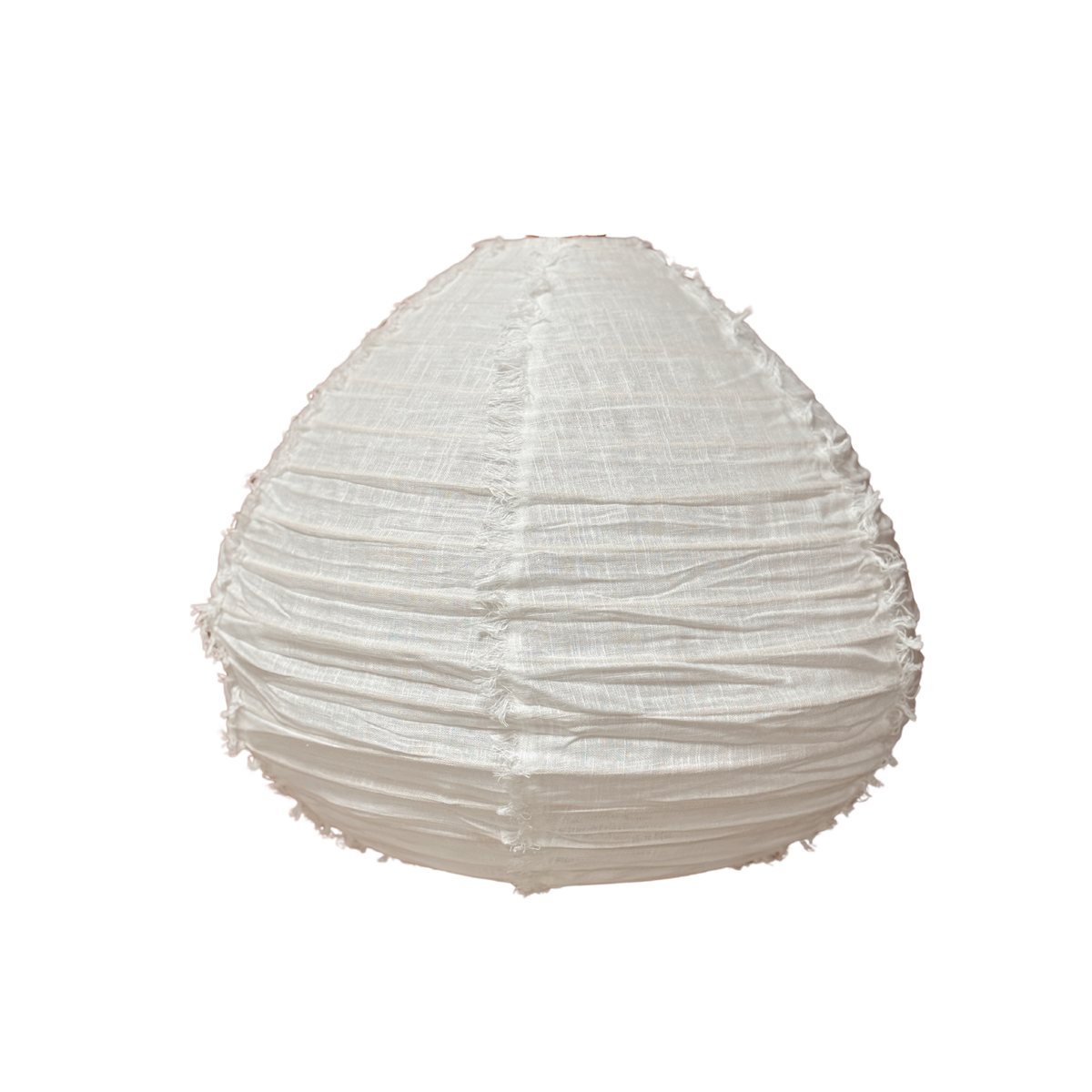 White Wabi Sabi linen hanging lamp