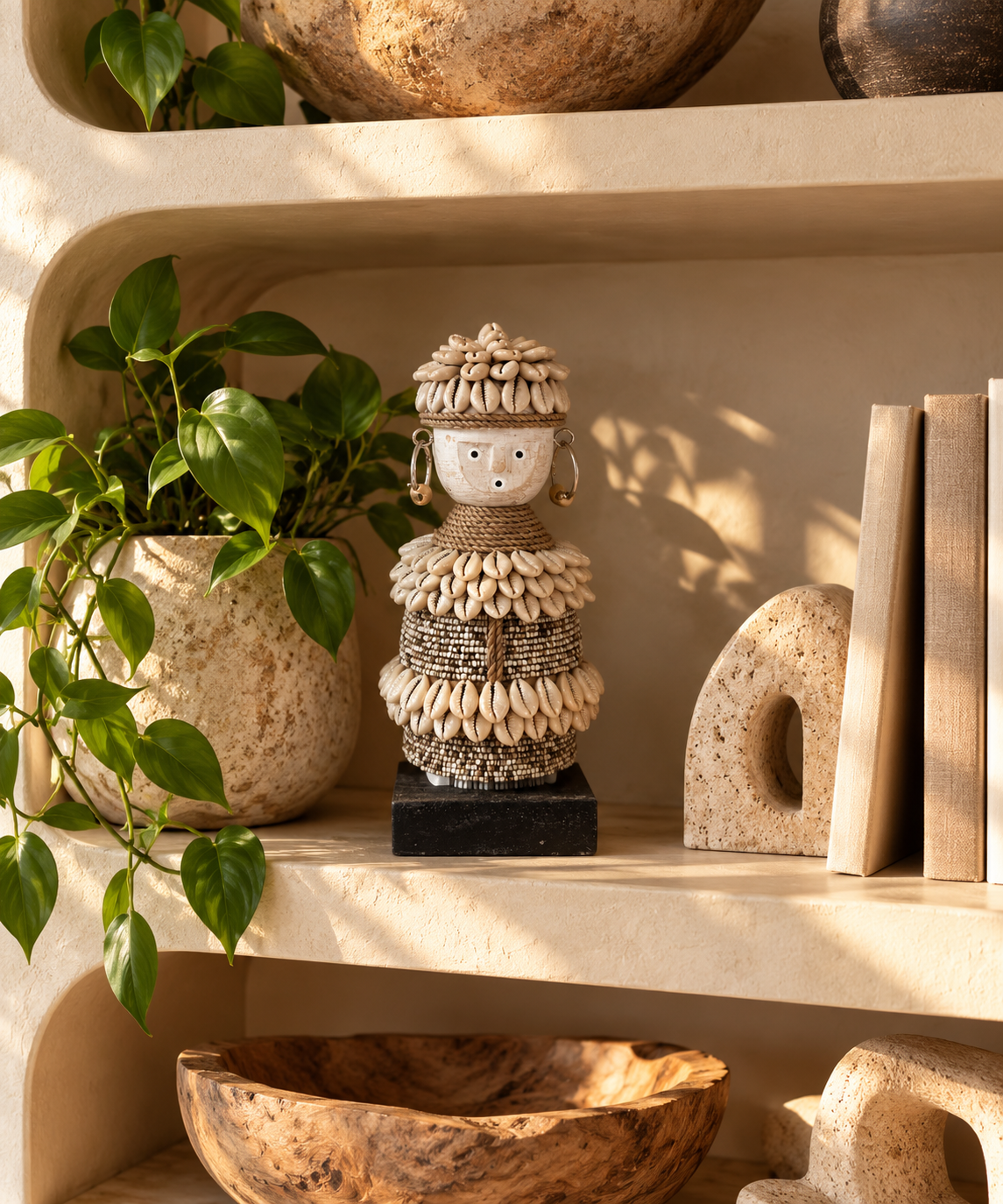 Statuette balinaise en coquillages