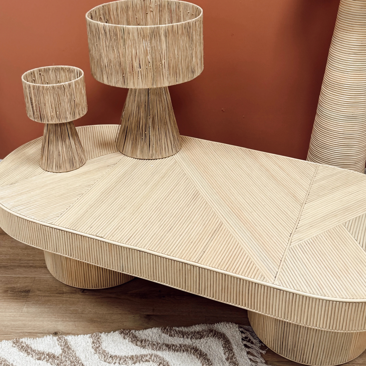 Table basse en rotin Gili