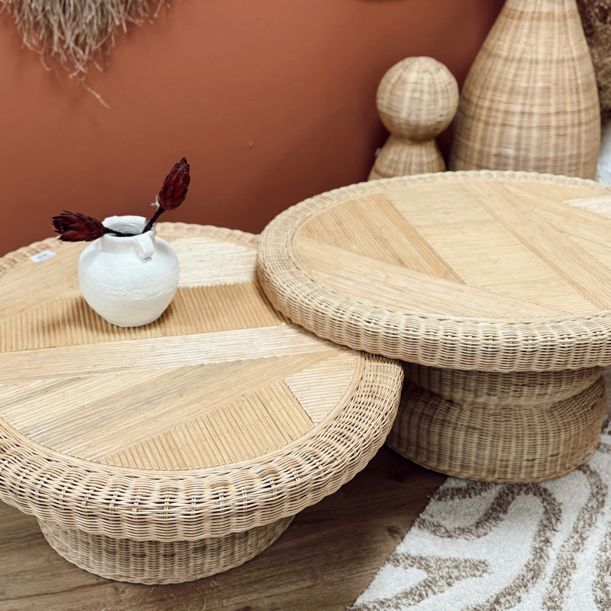 Table basse en rotin Sari