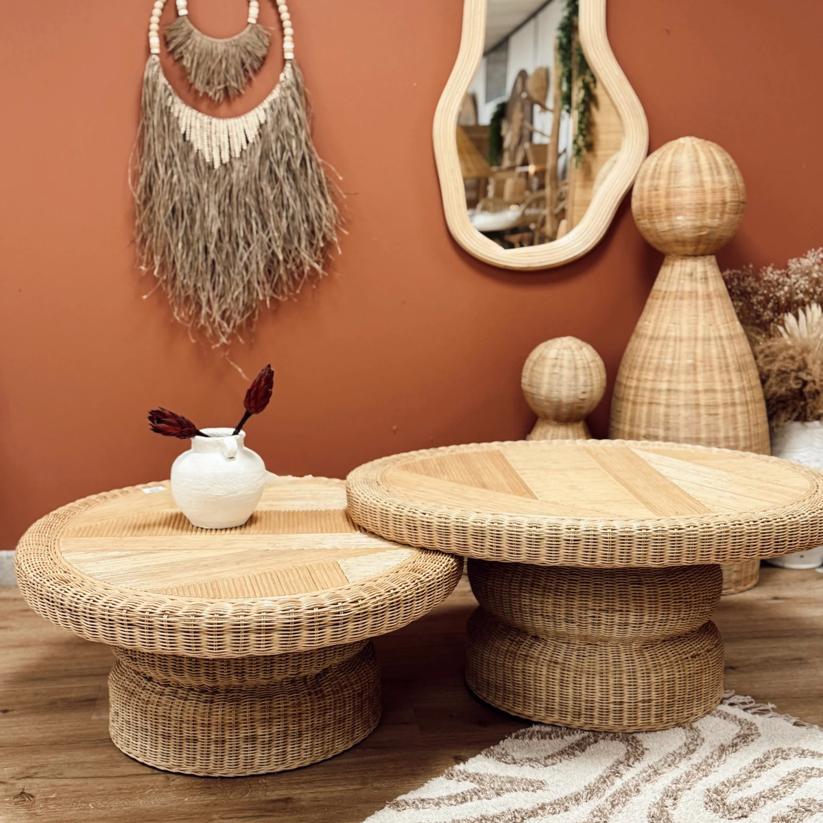 Table basse en rotin Sari