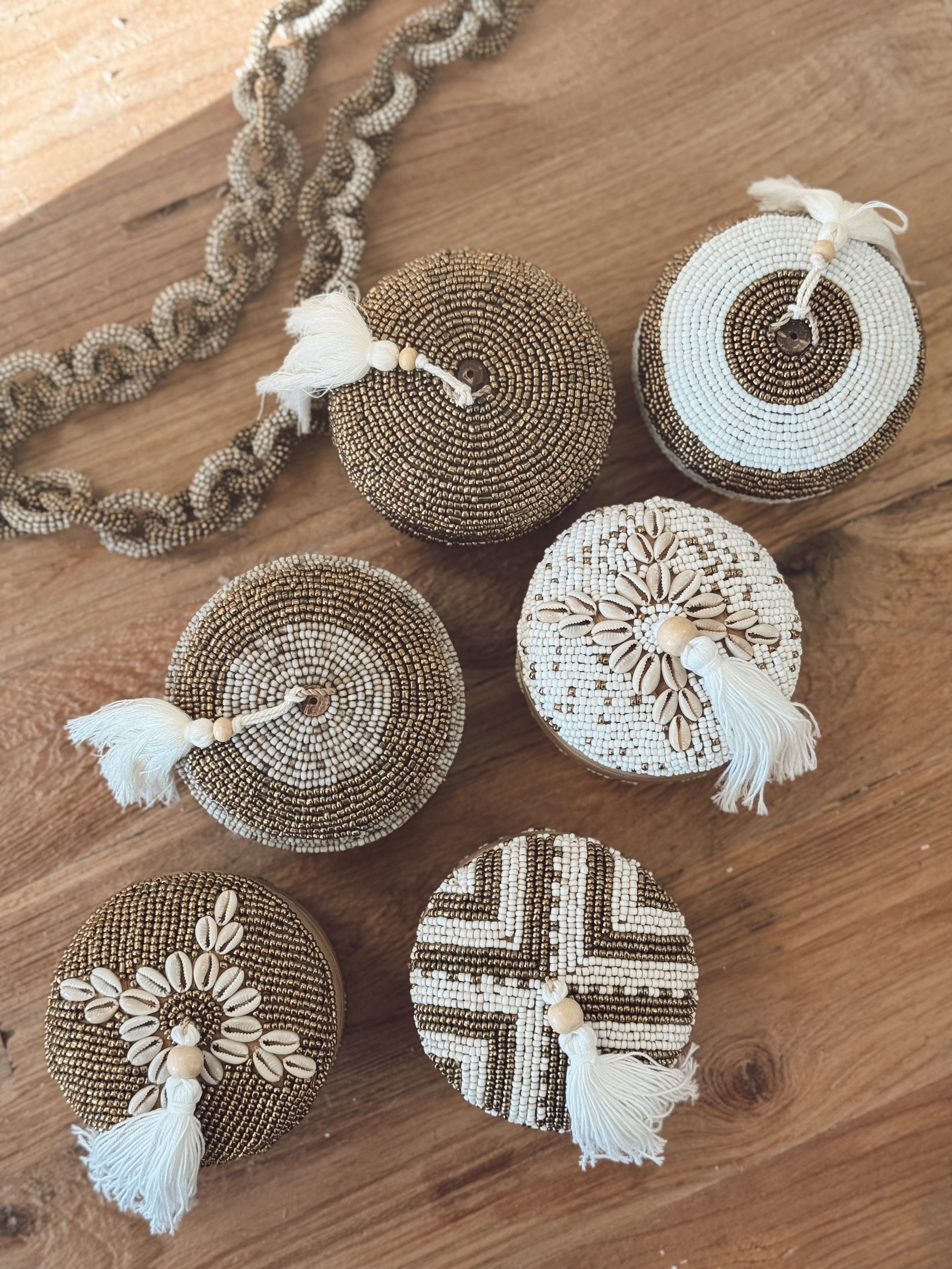 Mini boîte perlée Gold