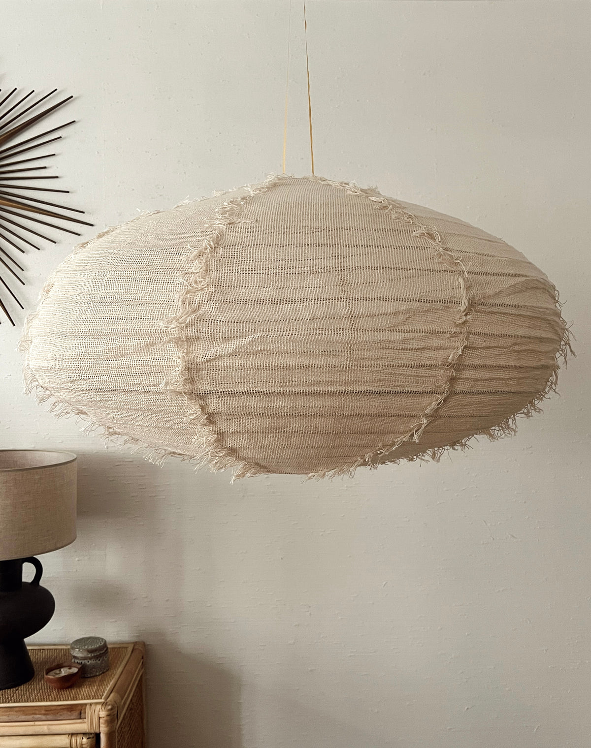 Suspension en lin Wabi Sabi Ovale