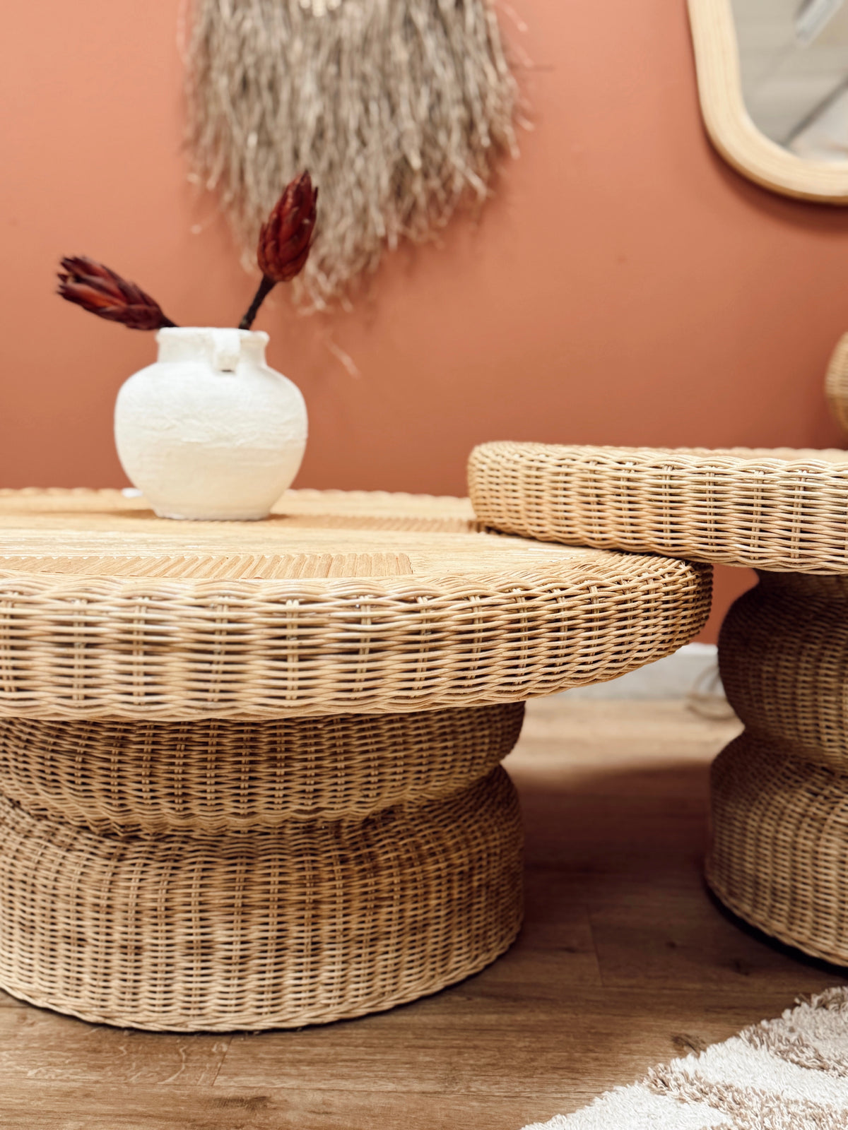 Table basse en rotin Sari