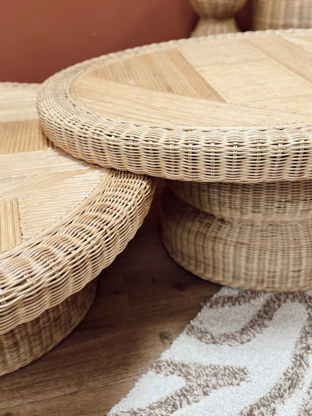 Table basse en rotin Sari