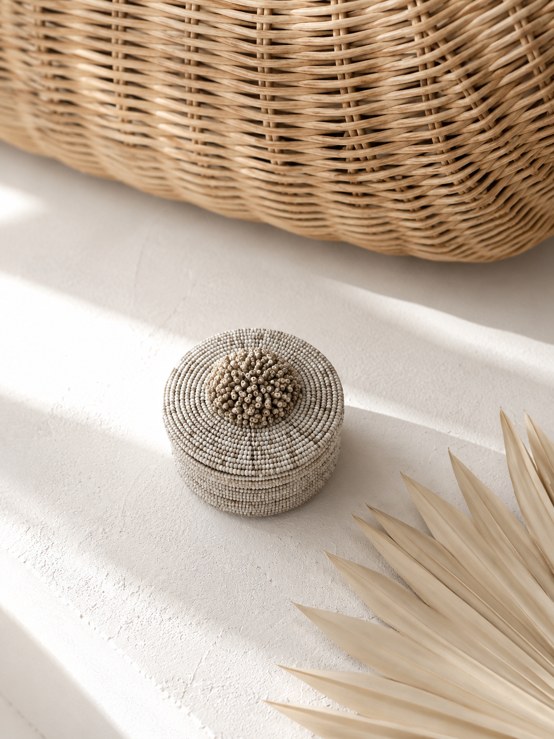 Mini boîte ronde en perles