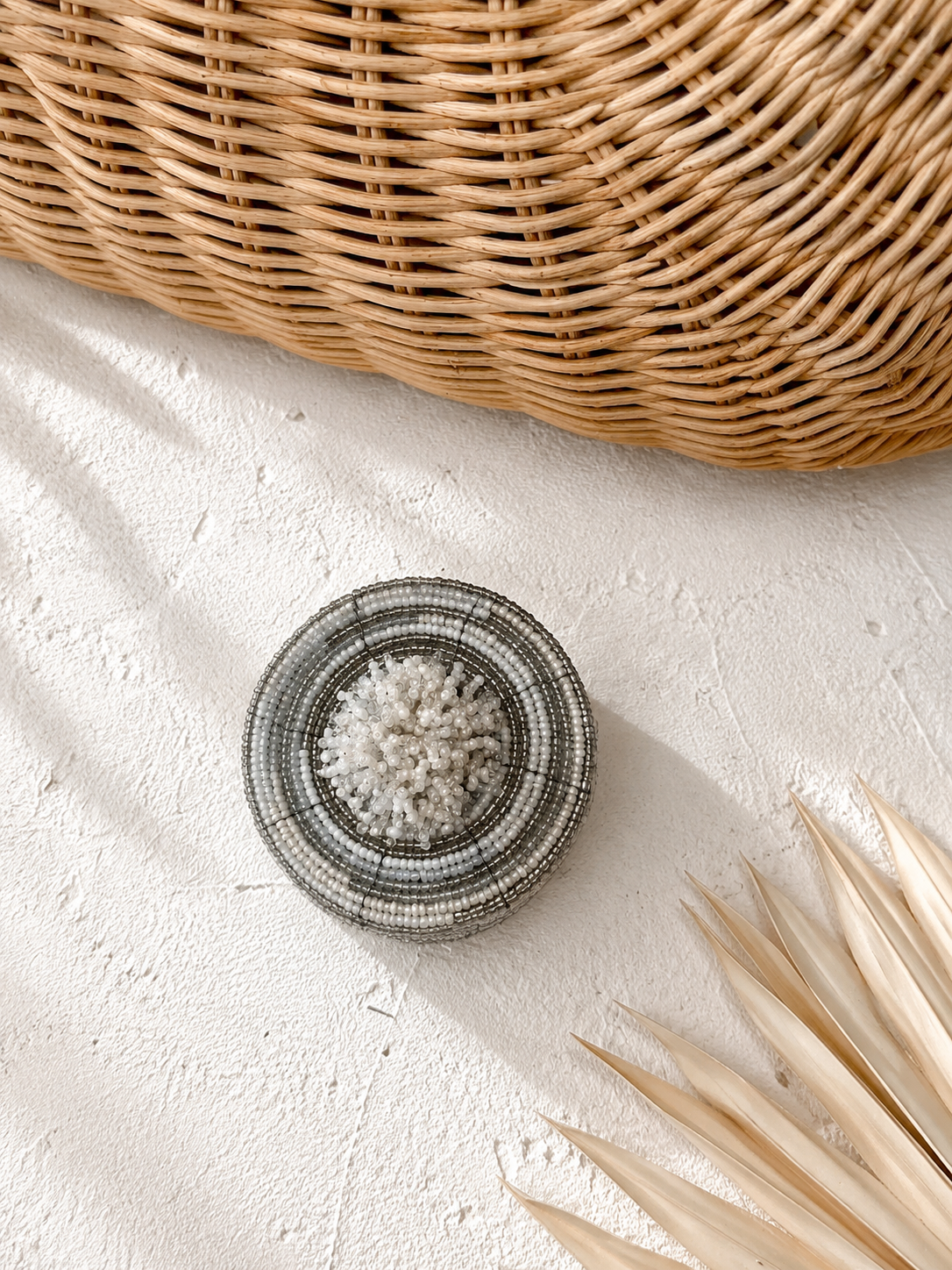 Mini boîte ronde en perles
