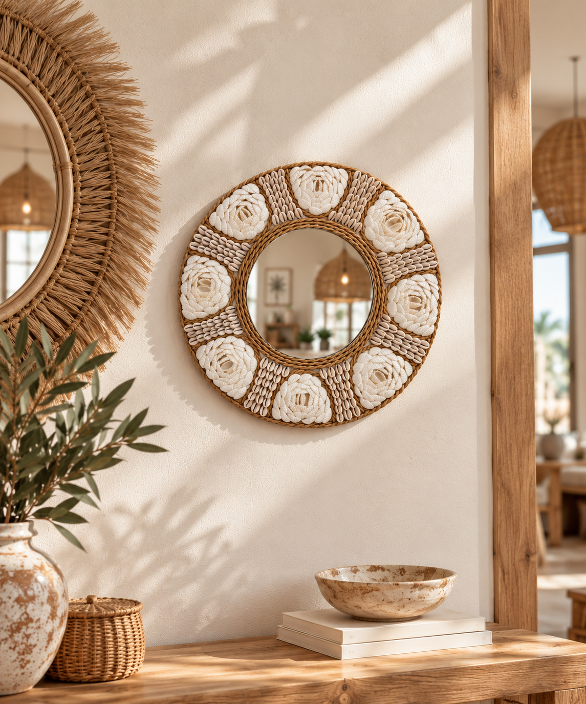 Miroir coquillage