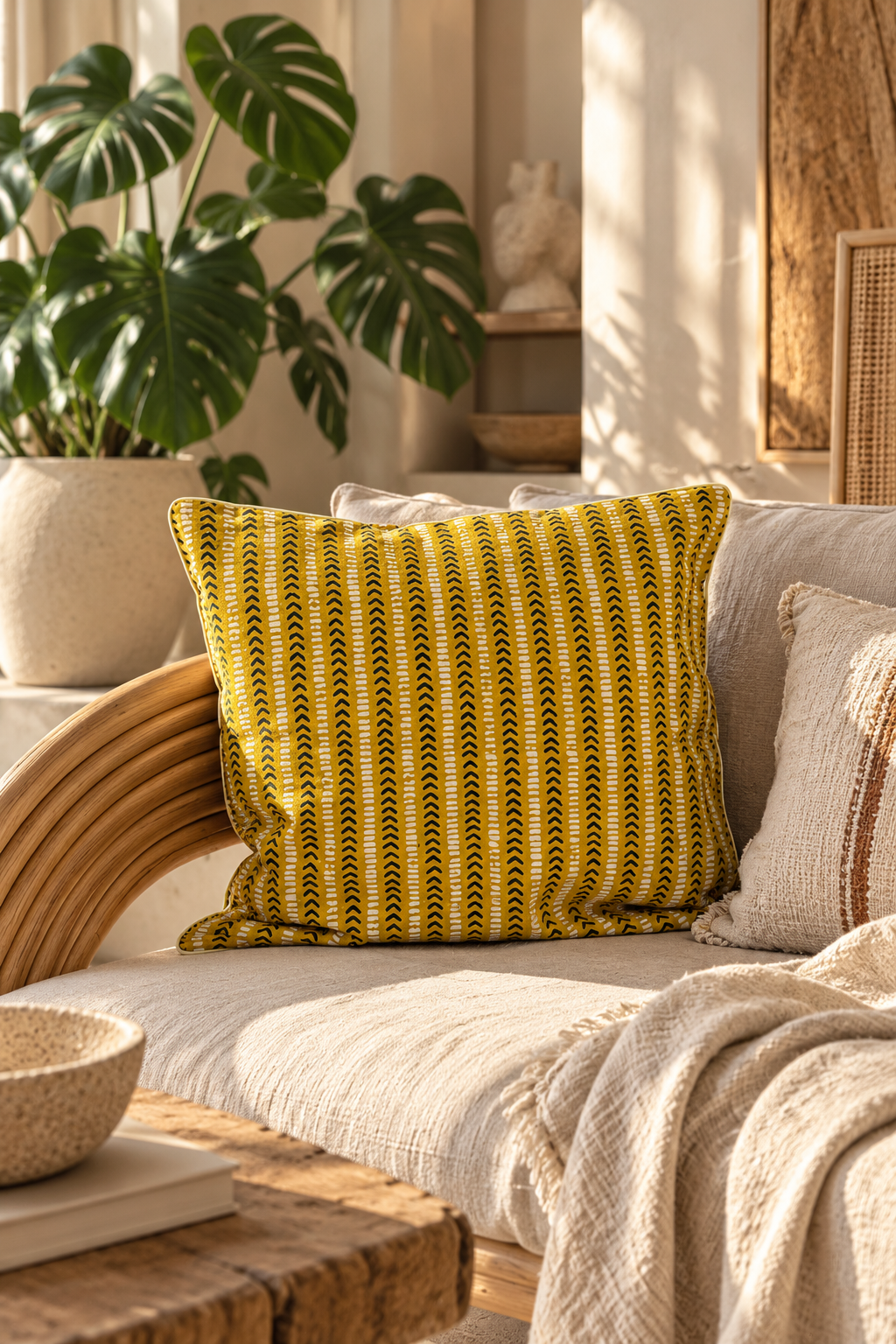 Housse de coussin Block Print