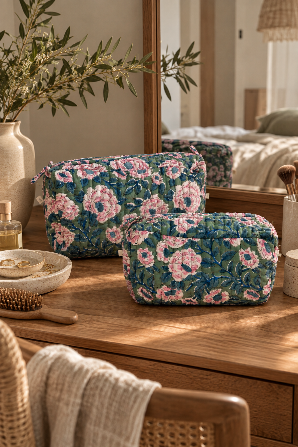 Trousse en coton Block Print Jaipur