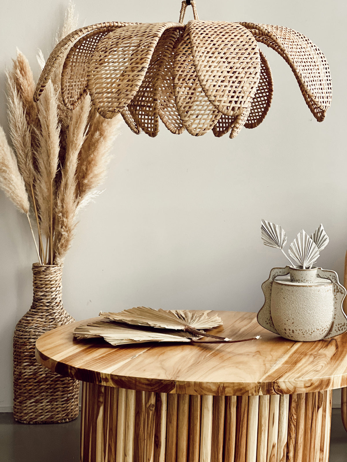 Sunflower Rattan Flower Pendant