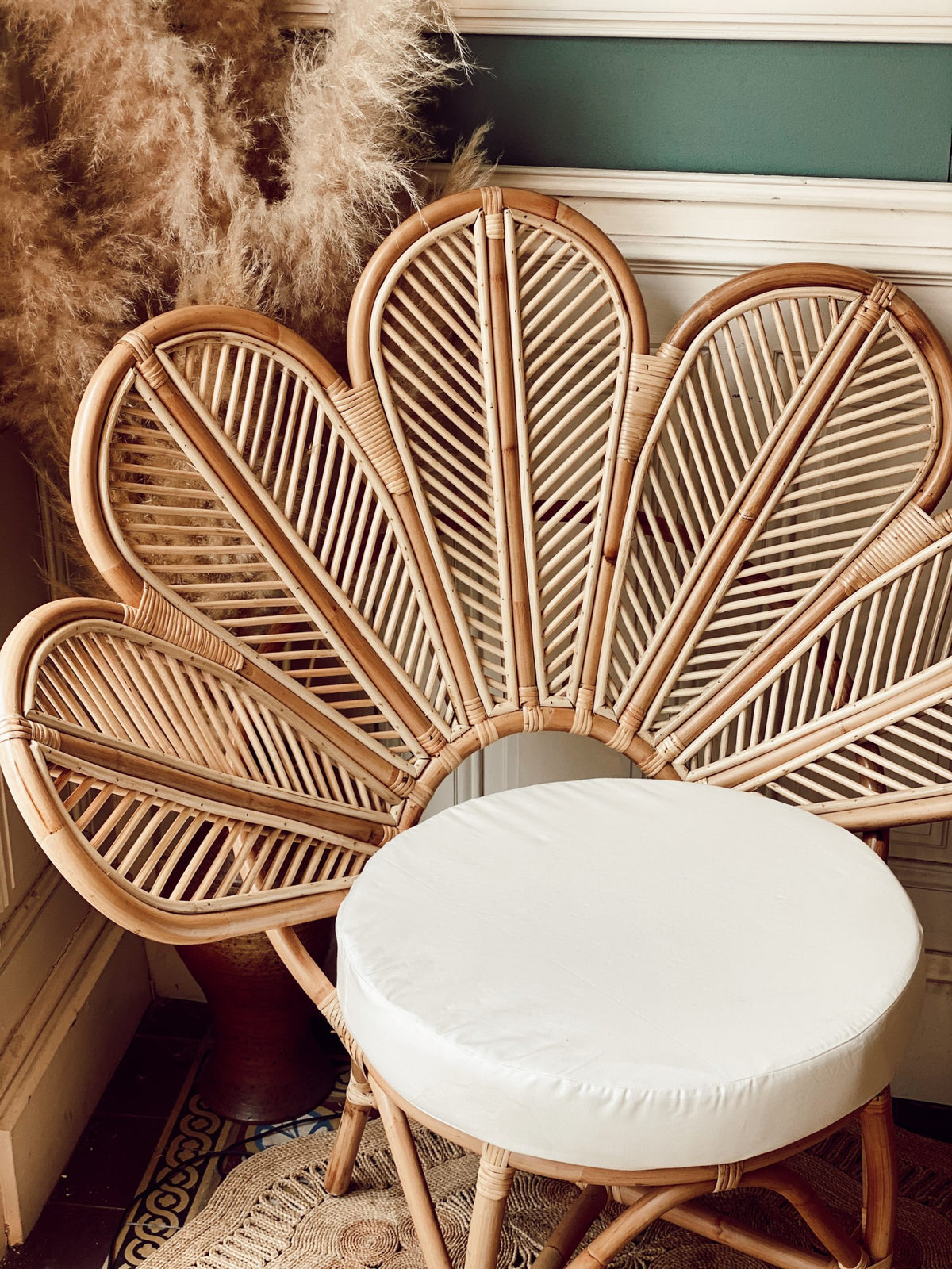 Fauteuil Flower en rotin