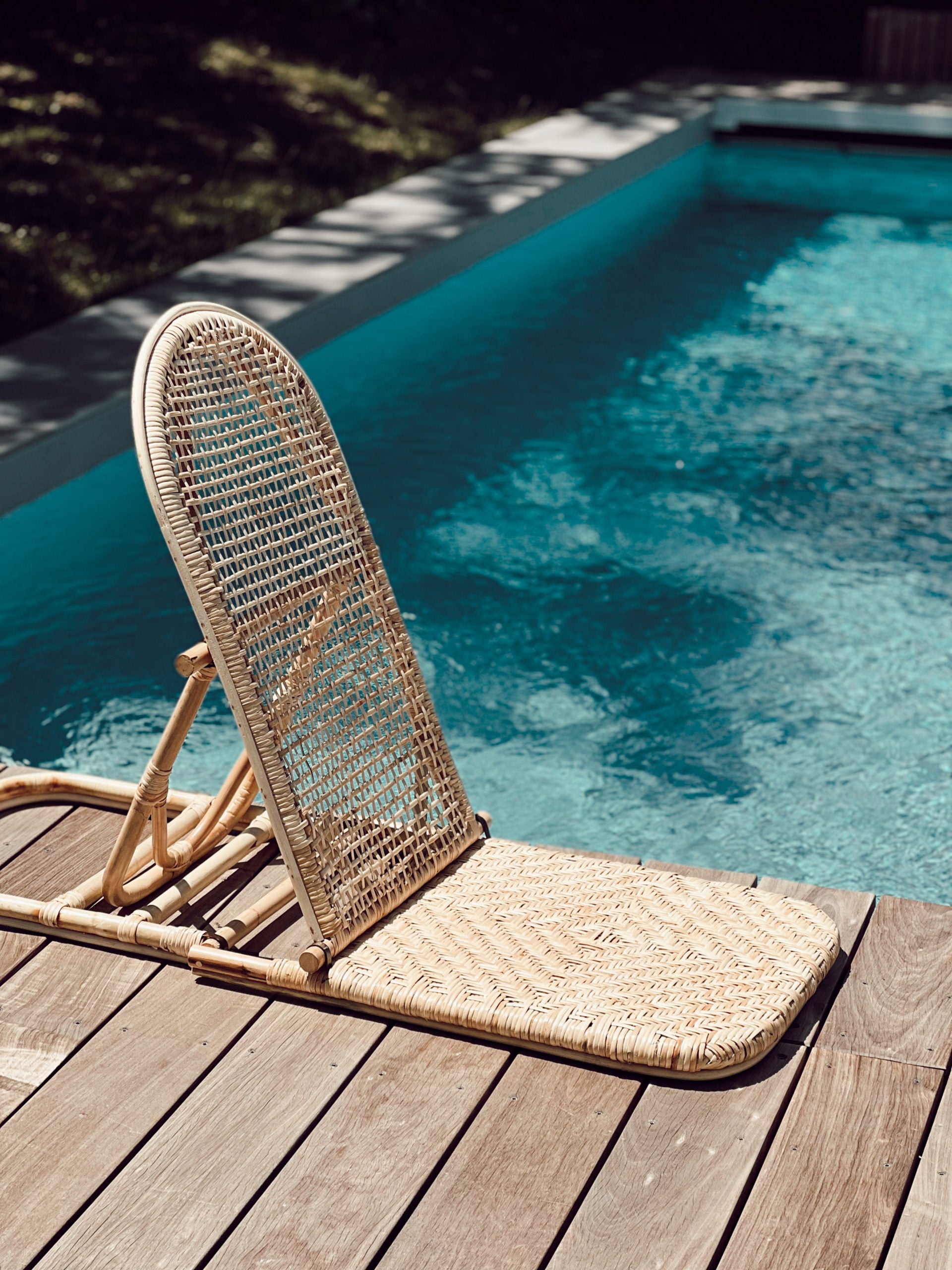 Rattan sun lounger