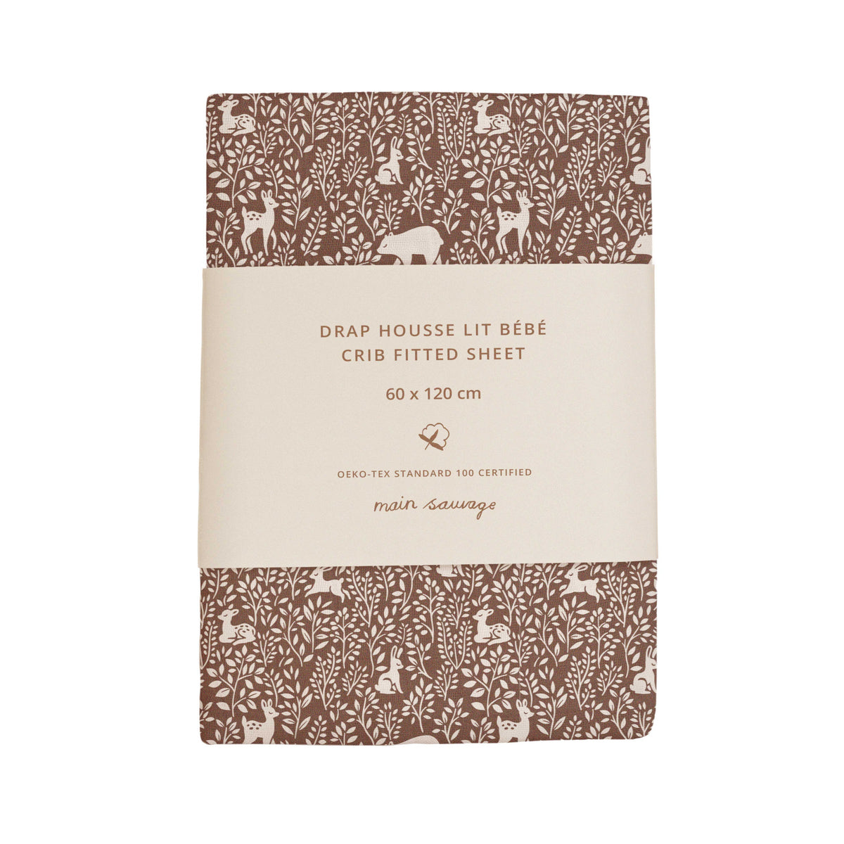 Drap housse lit bébé Woodland