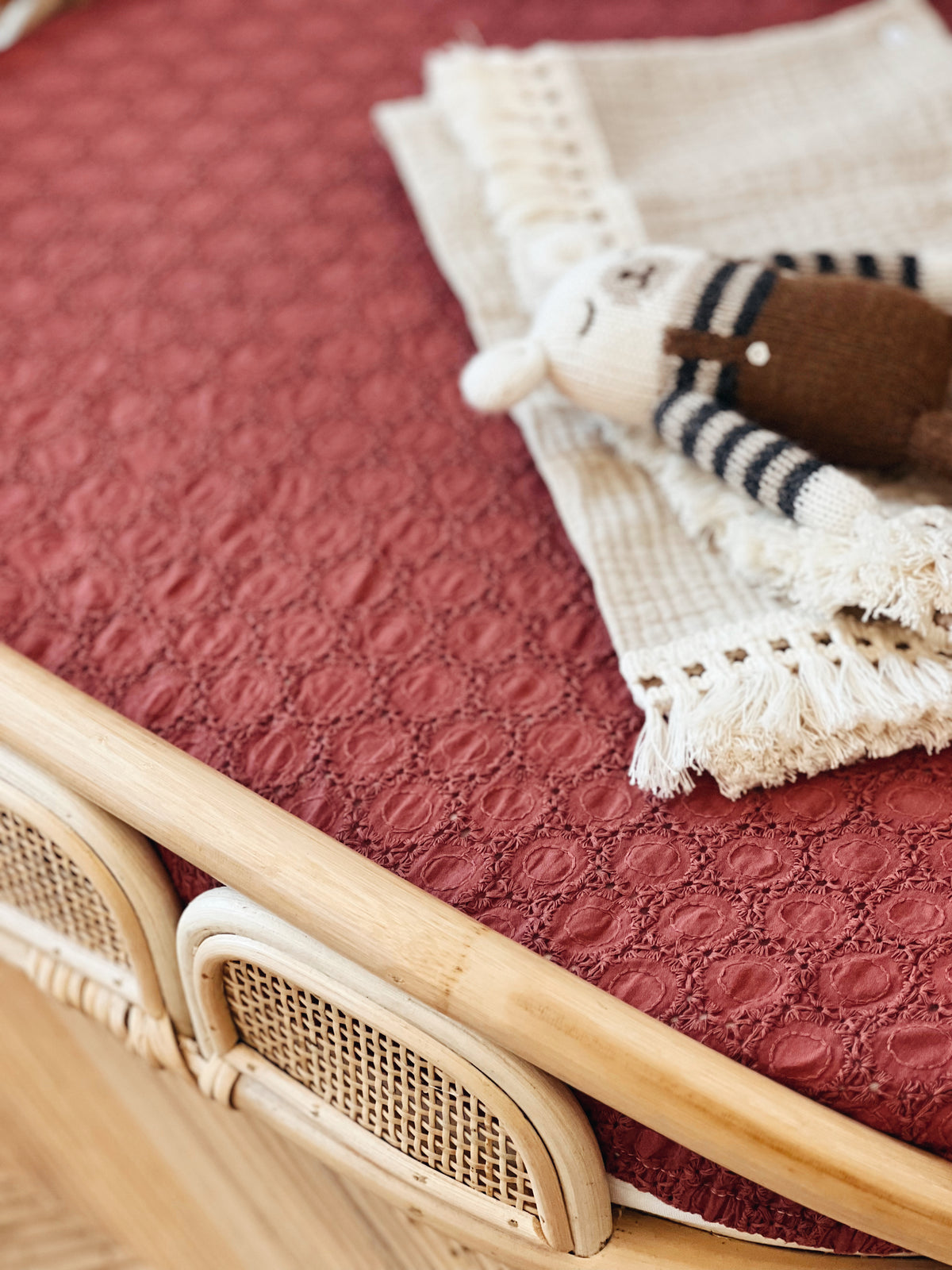 Housse de matelas à langer Framboise