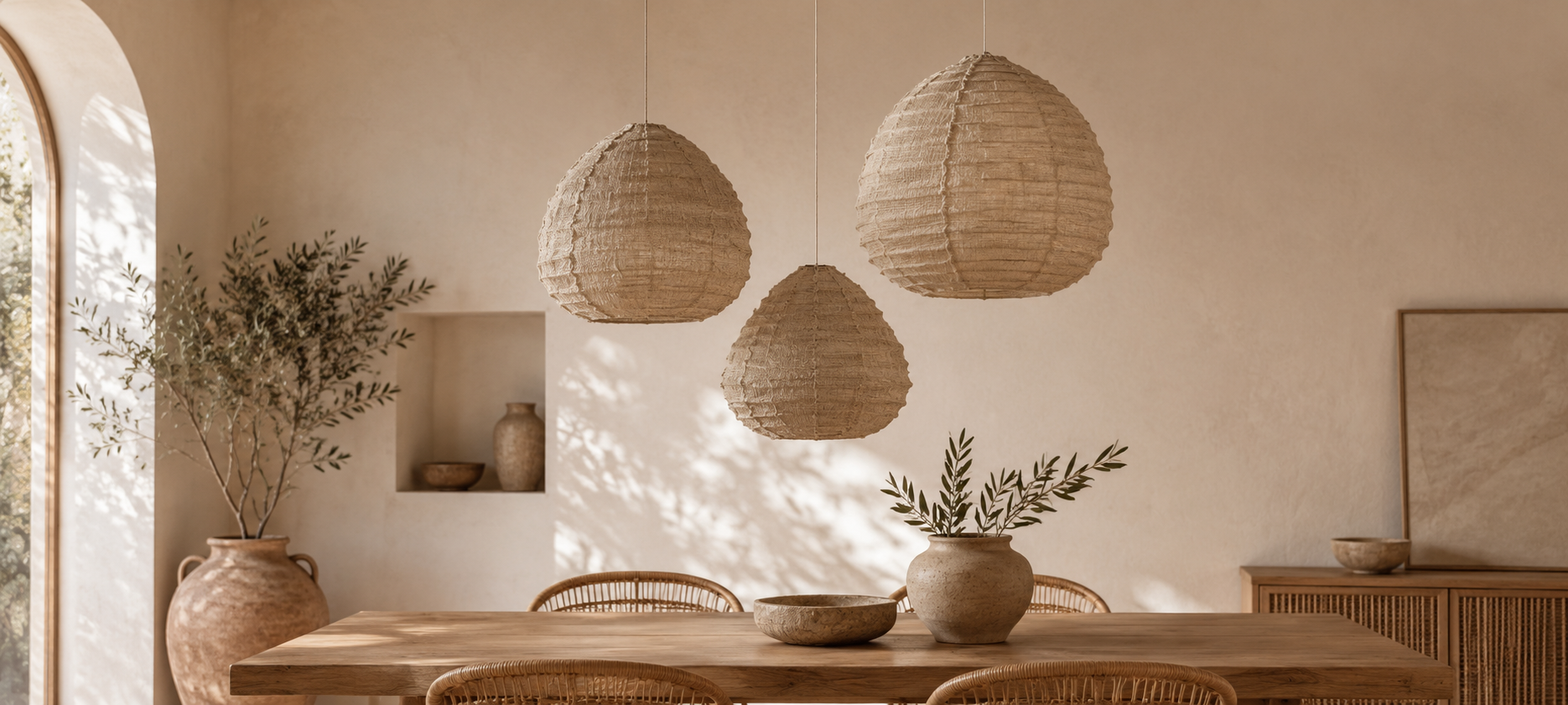 Suspensions en lin Wabi Sabi