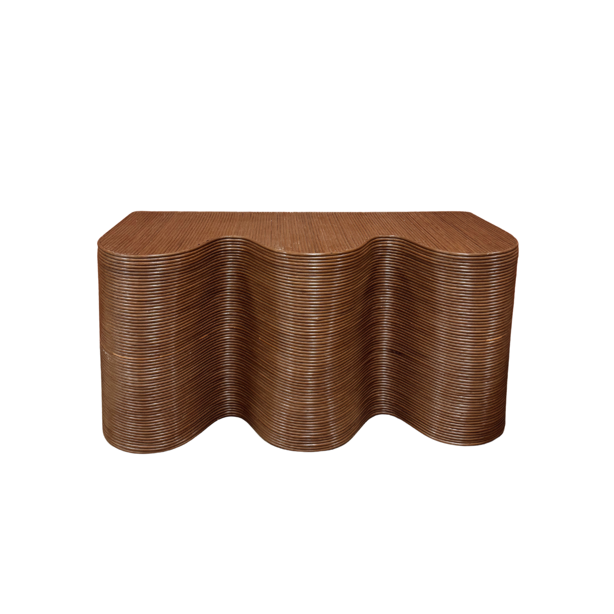 Banc Milo en rotin ondulé