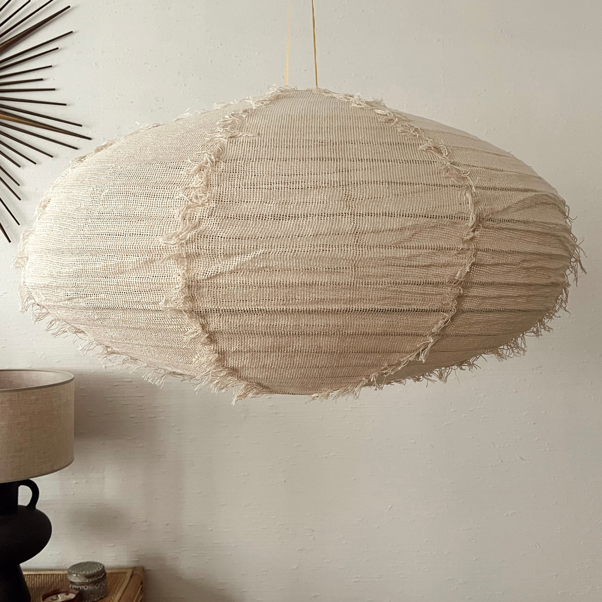 Suspension en lin Wabi Sabi Ovale