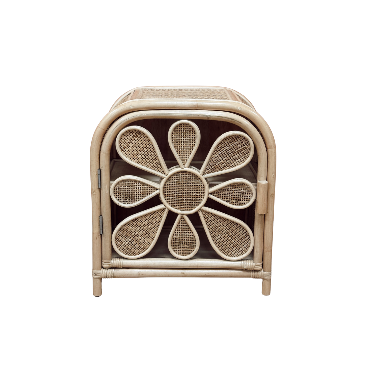 Table de chevet en rotin Flower
