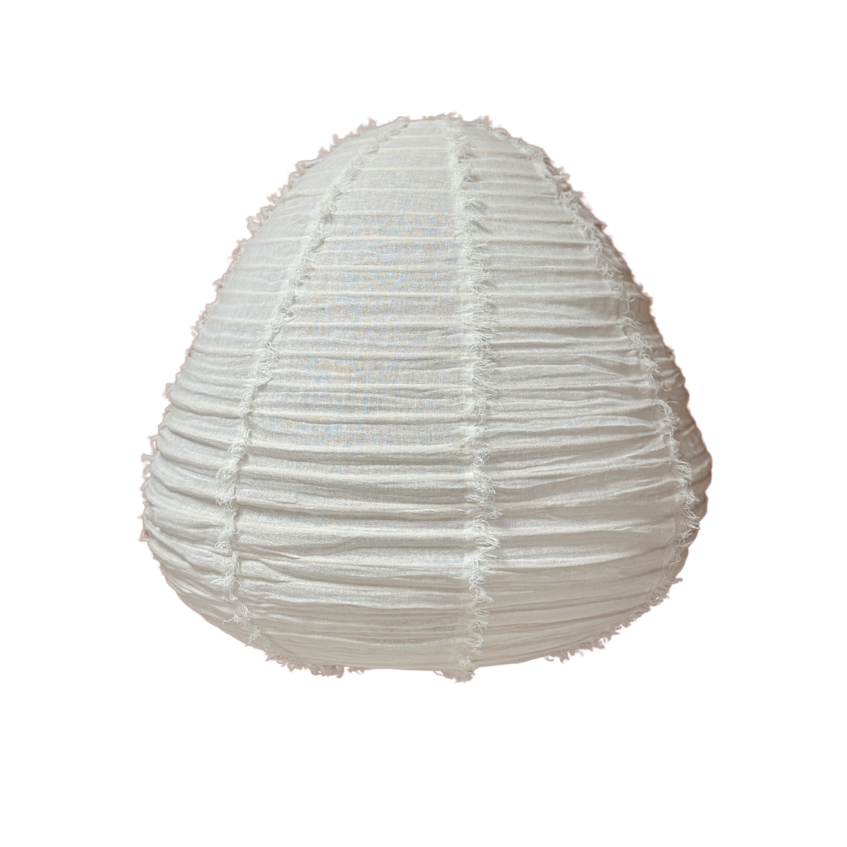 White Wabi Sabi linen hanging lamp