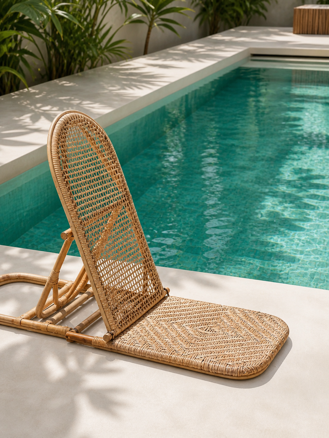 Bain de soleil en rotin