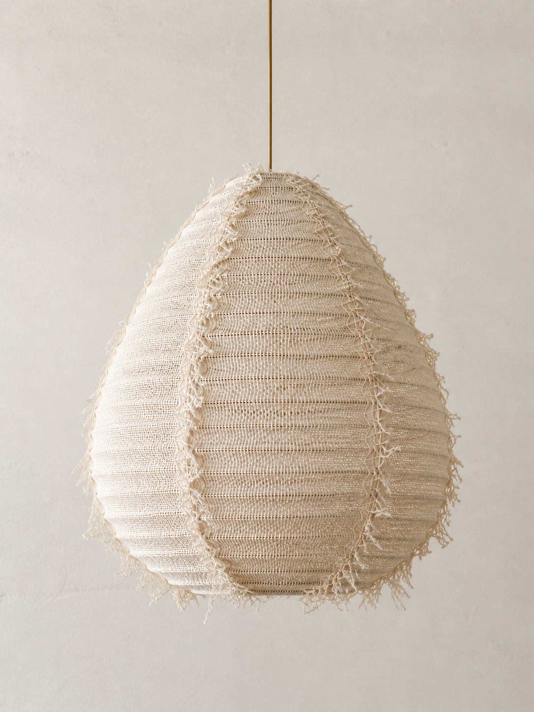 Wabi Sabi Natural linen hanging lamp