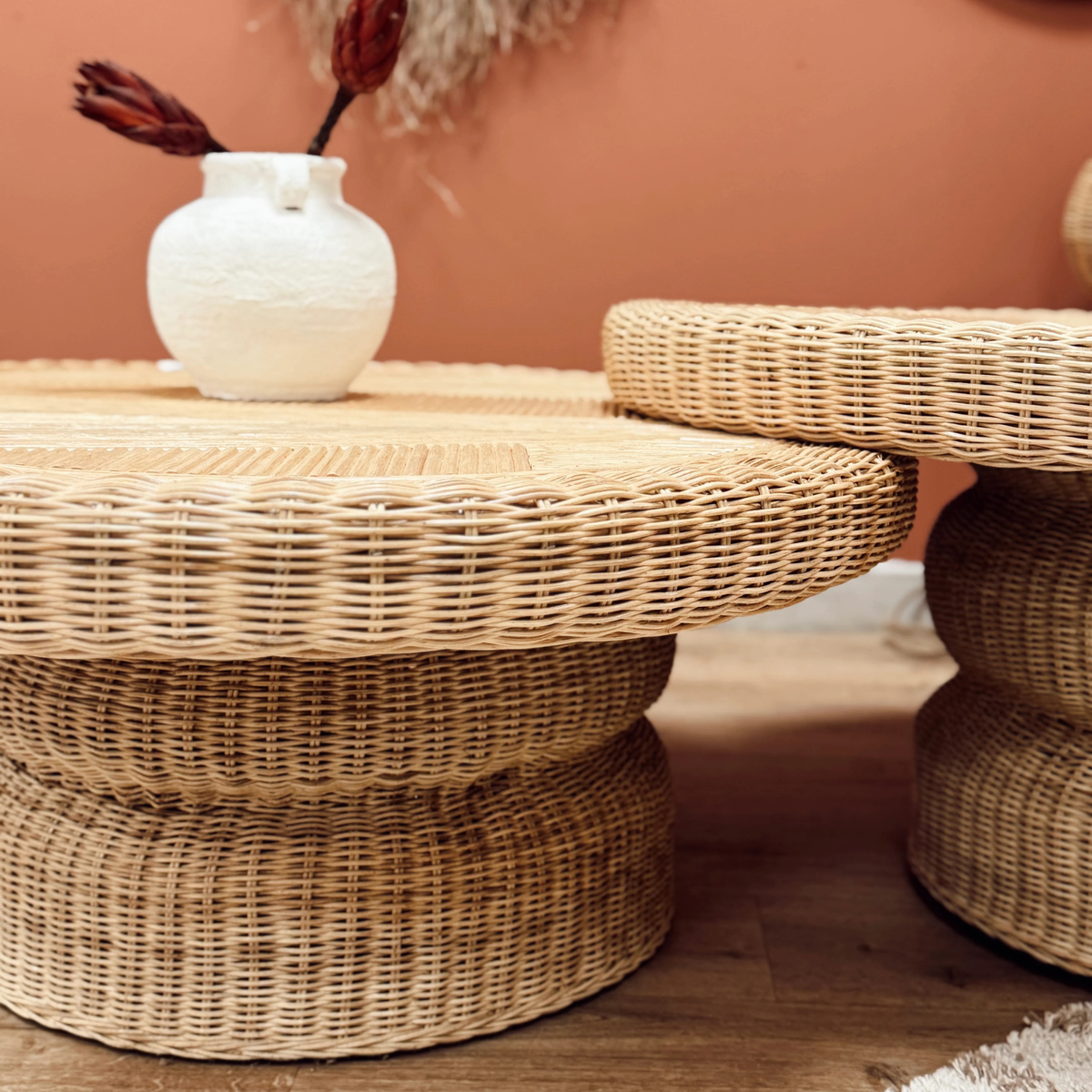 Table basse en rotin Sari