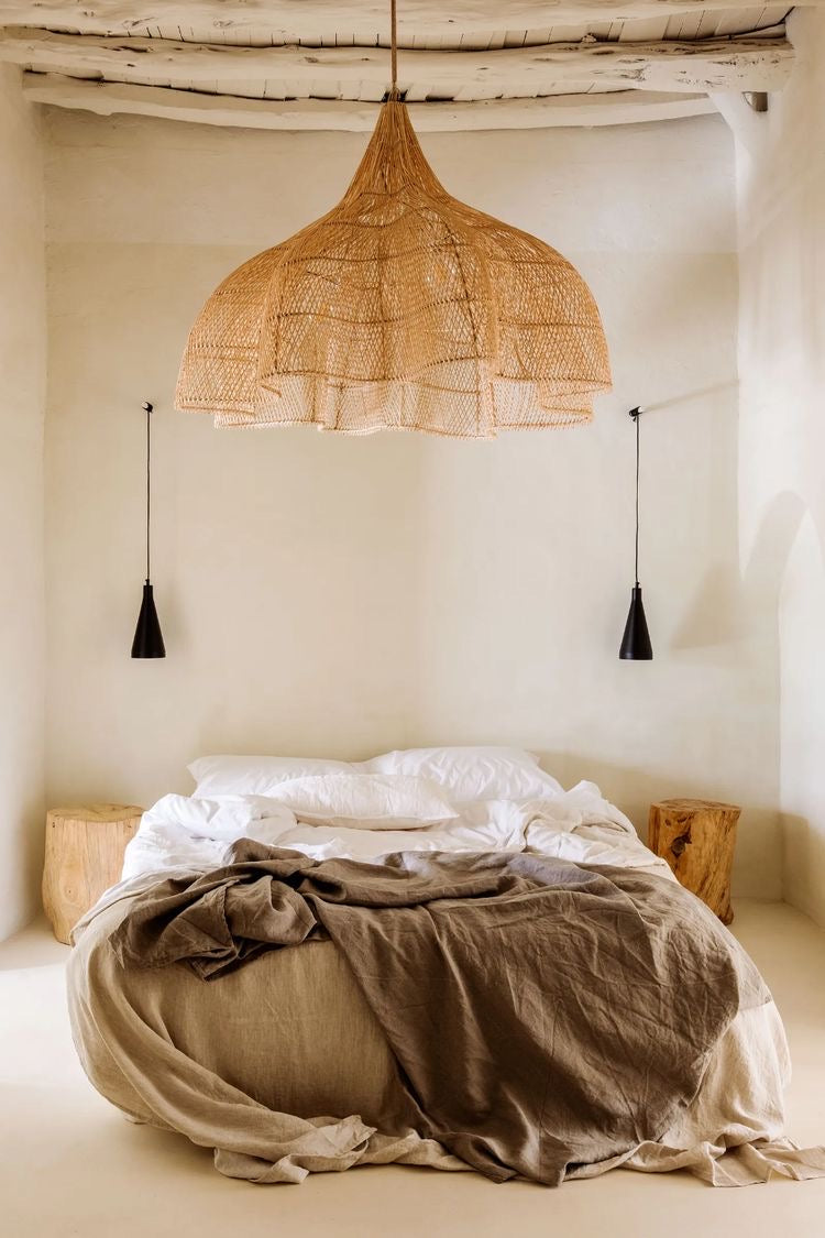 Suspension Wavy en rotin