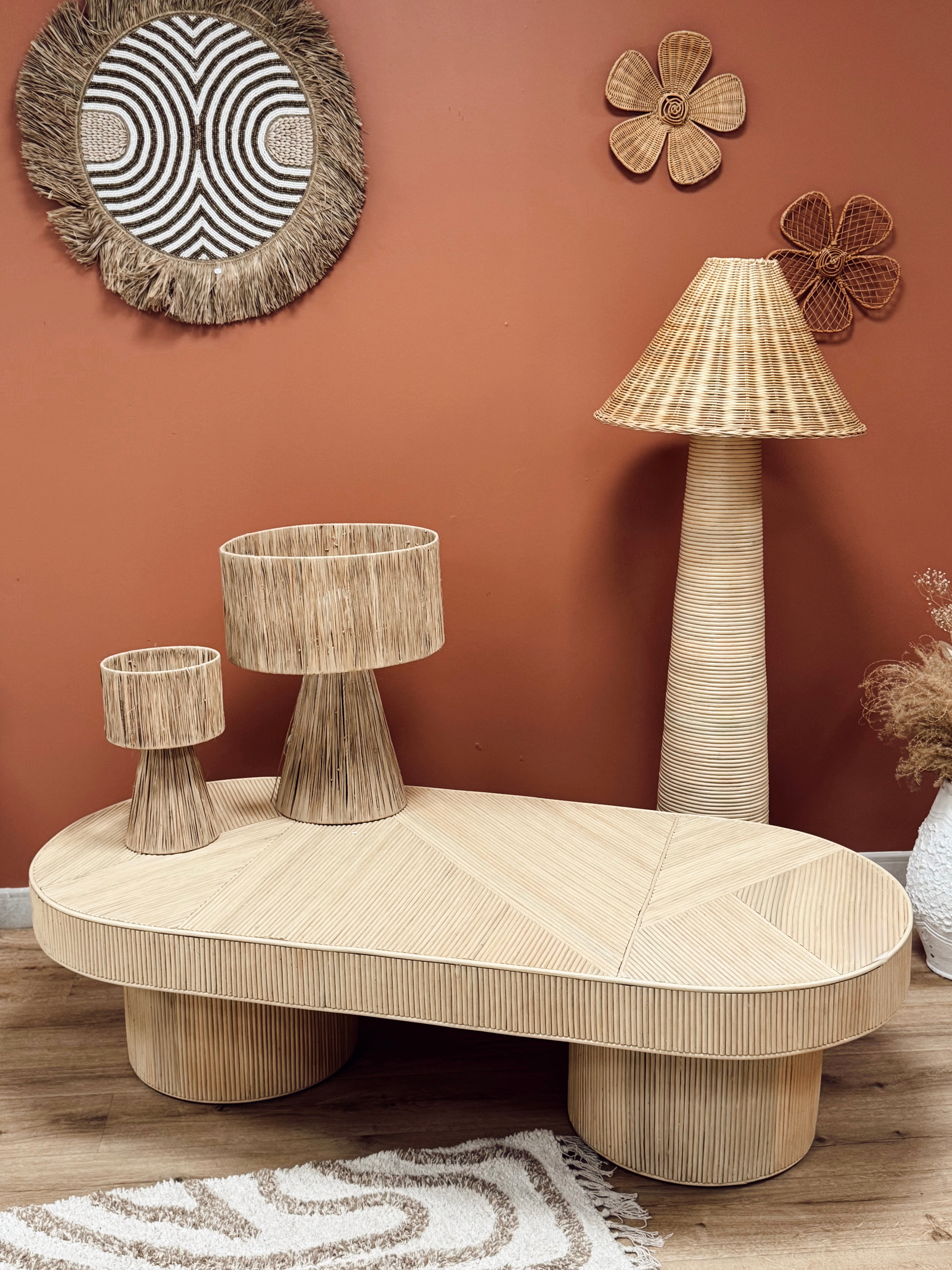 Table basse en rotin Gili
