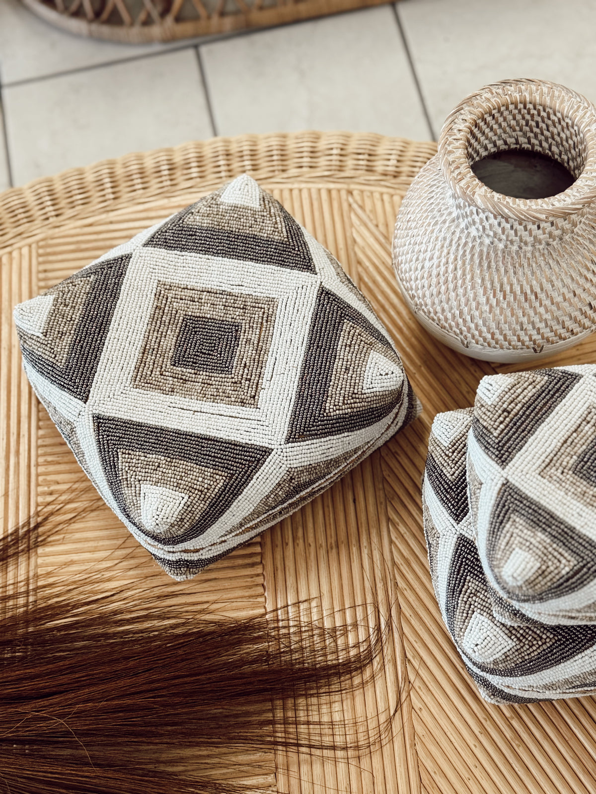 Boîte décorative perlée