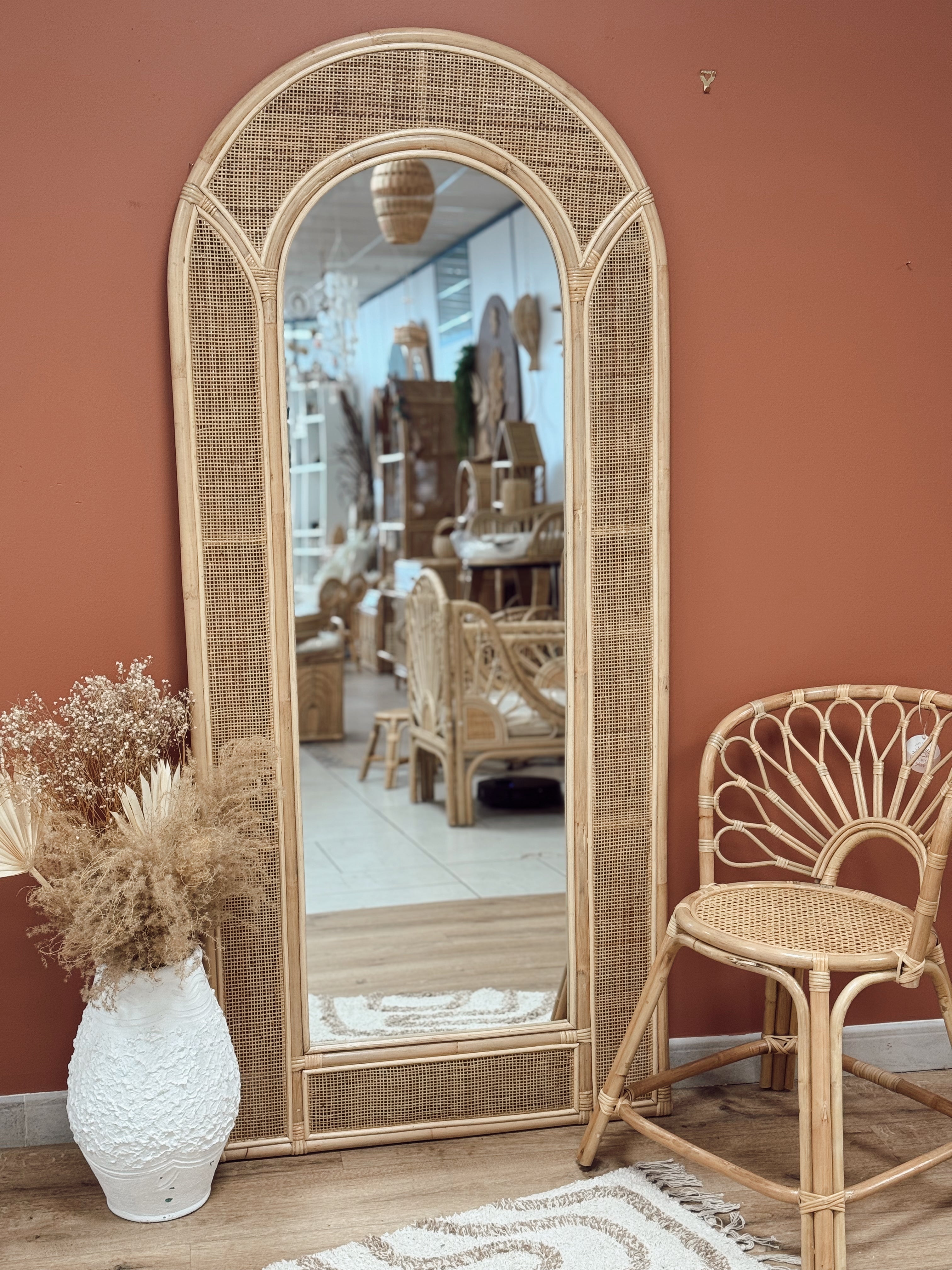 Miroir Numa en rotin