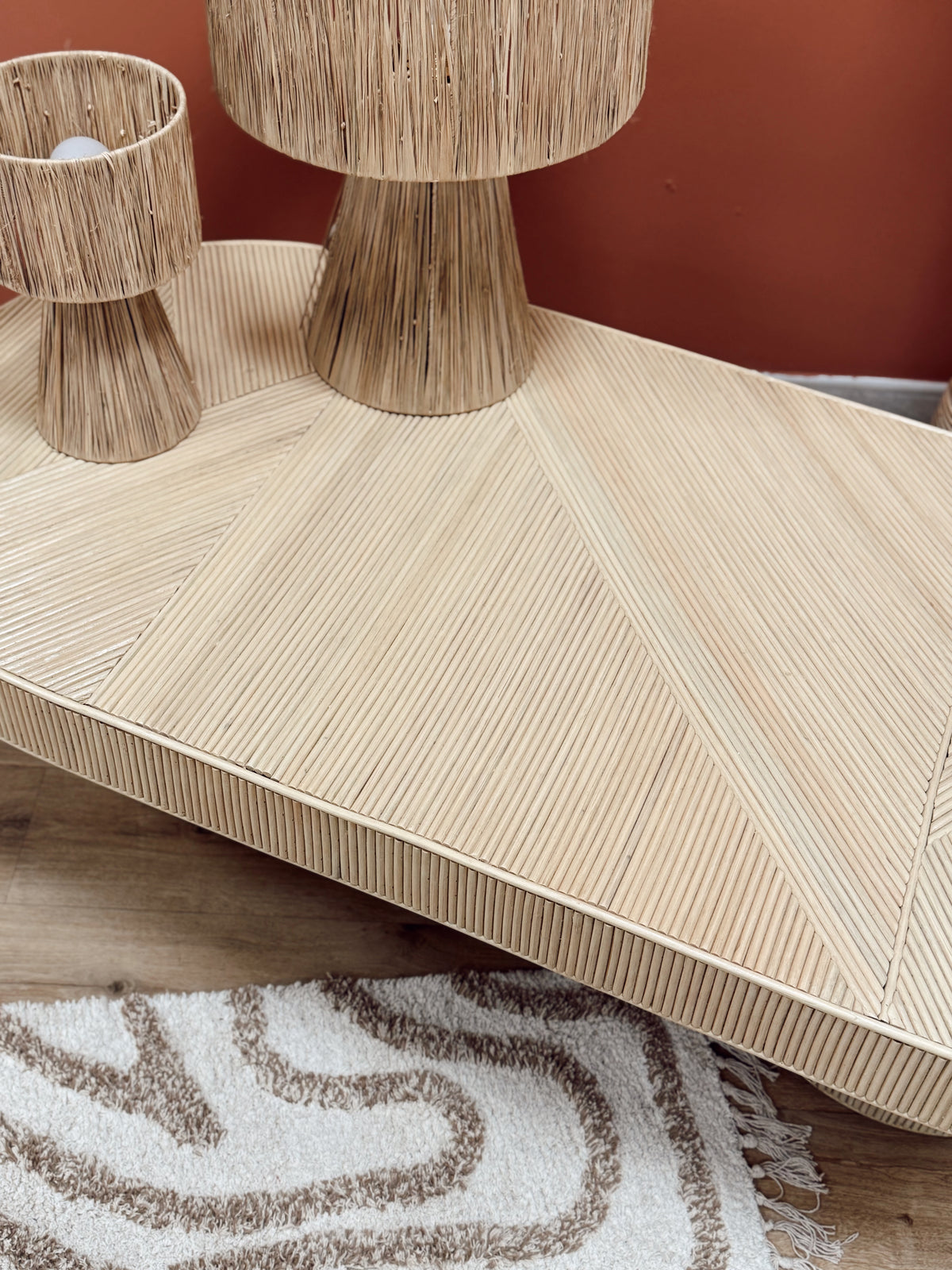 Table basse en rotin Gili