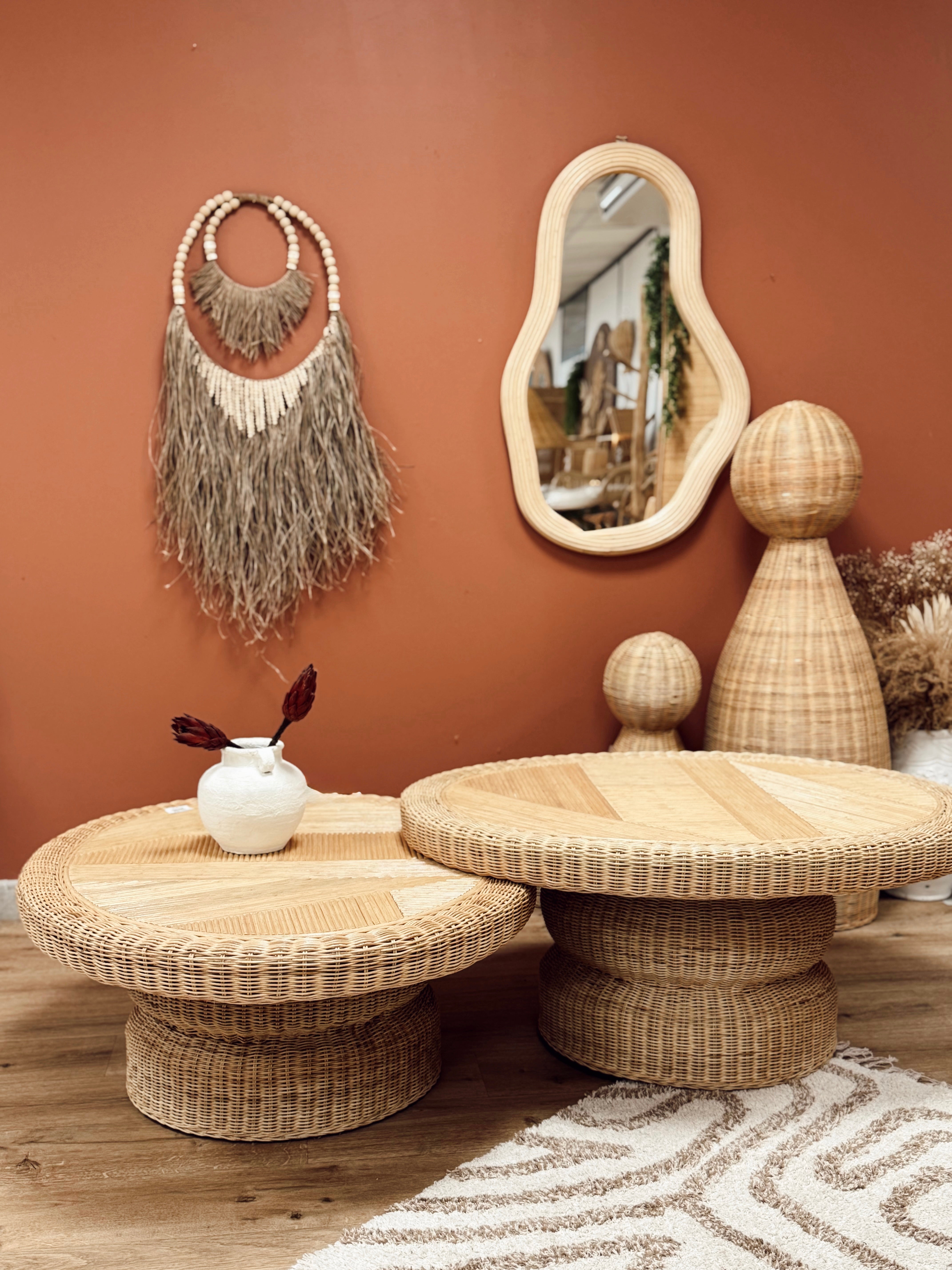 Table basse en rotin Sari