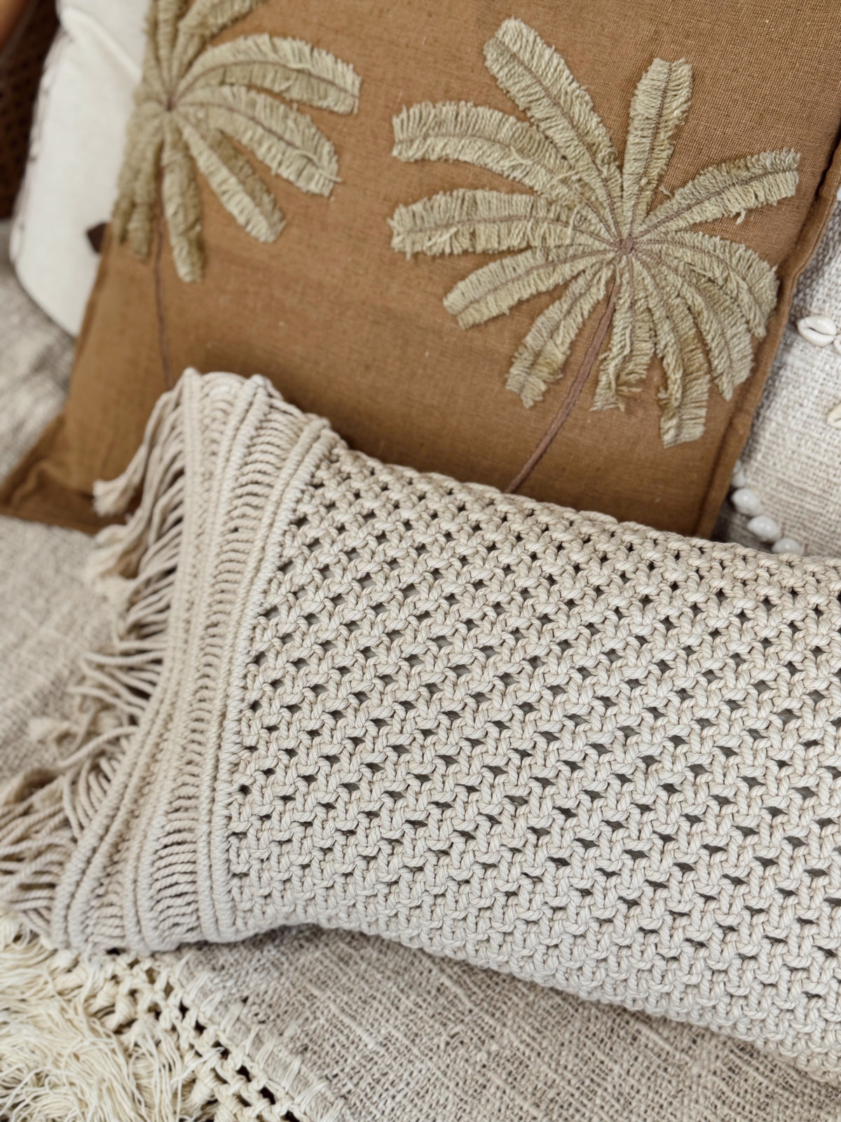 Housses de coussins Macramé