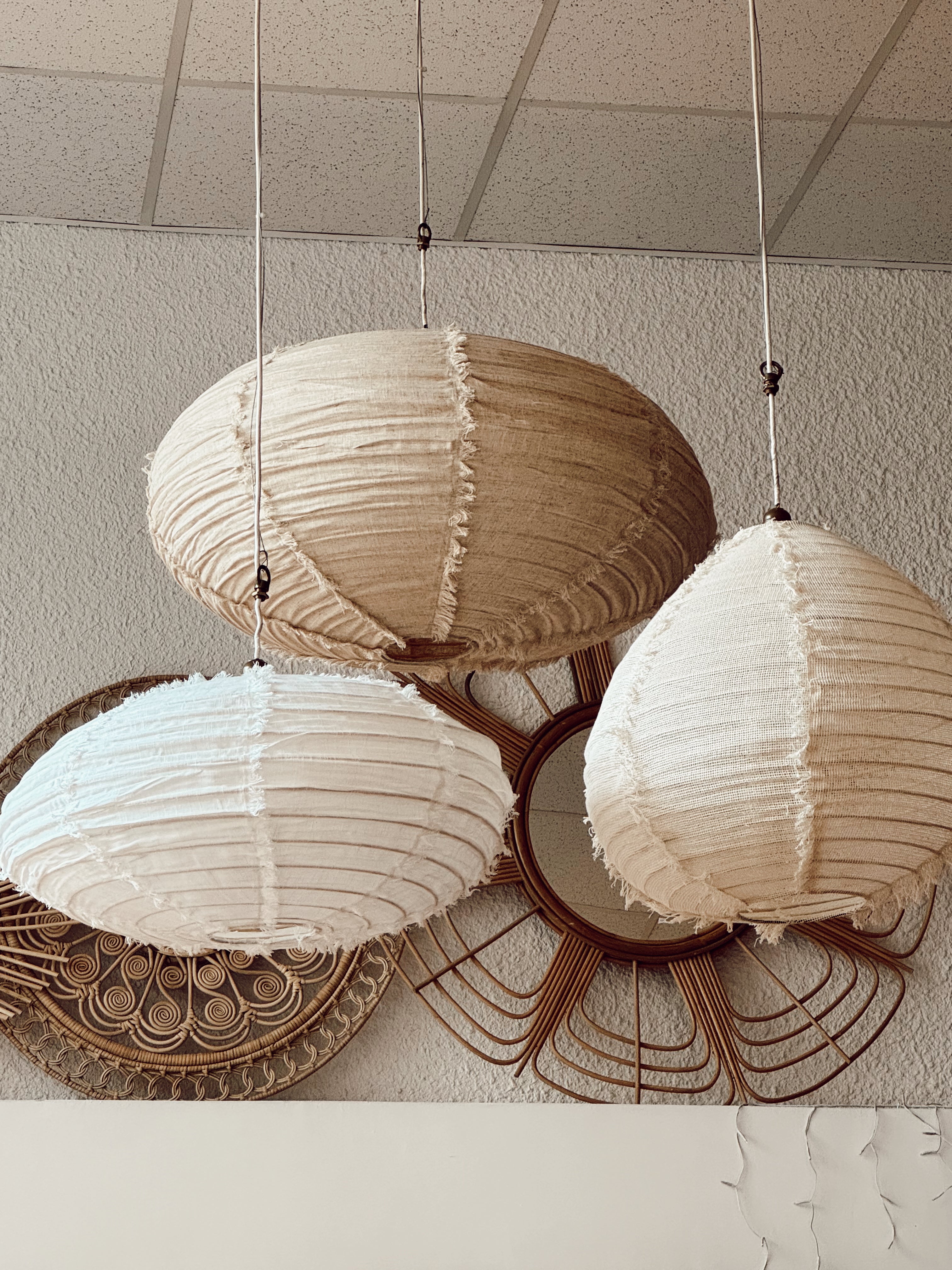 Linen suspension Wabi Sabi Oval