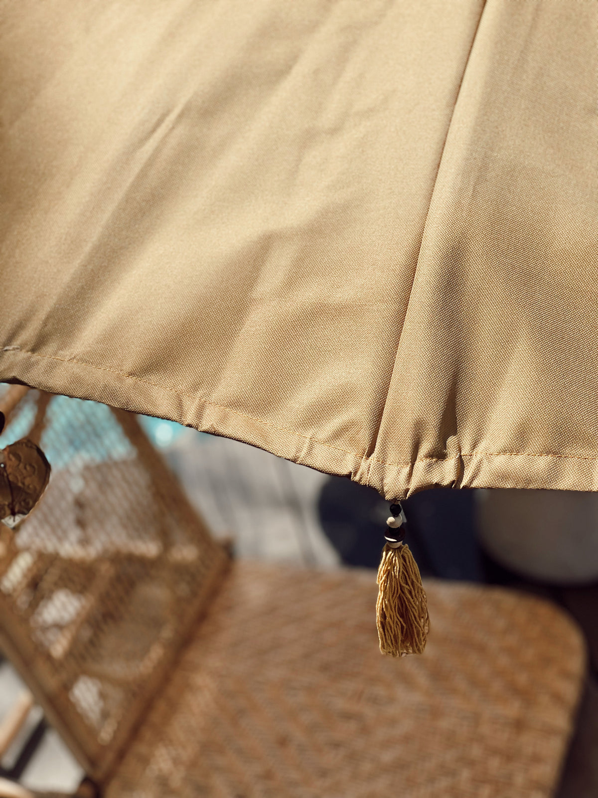 Parasol en toile kaki Gold