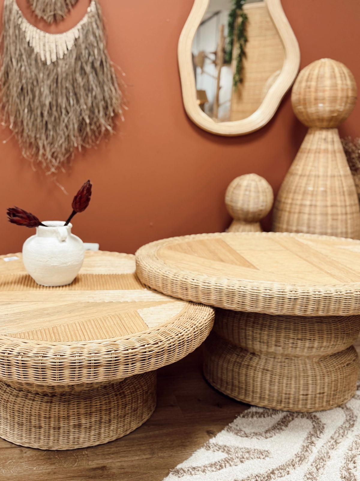 Table basse en rotin Sari
