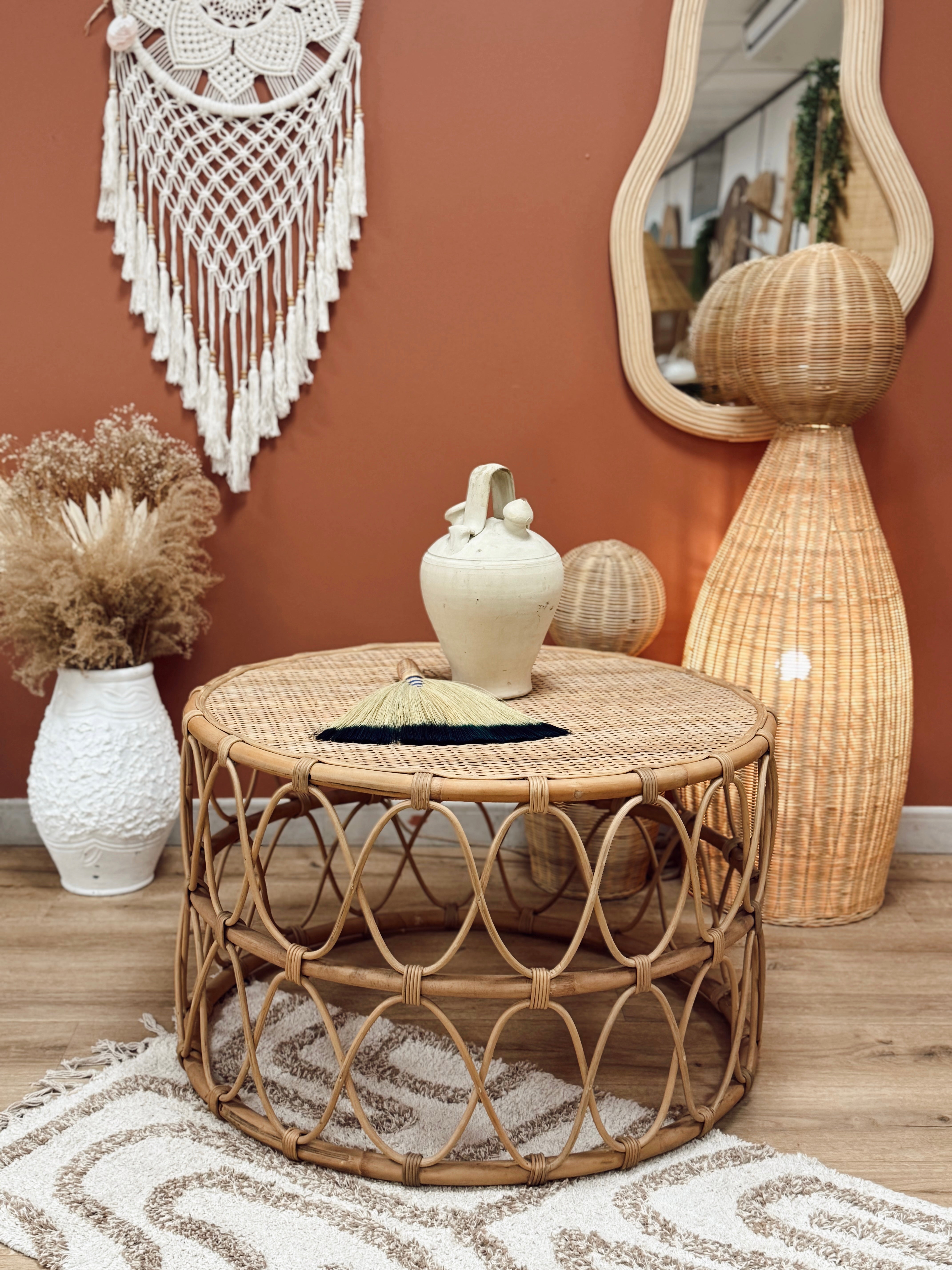 Table basse en rotin SORA