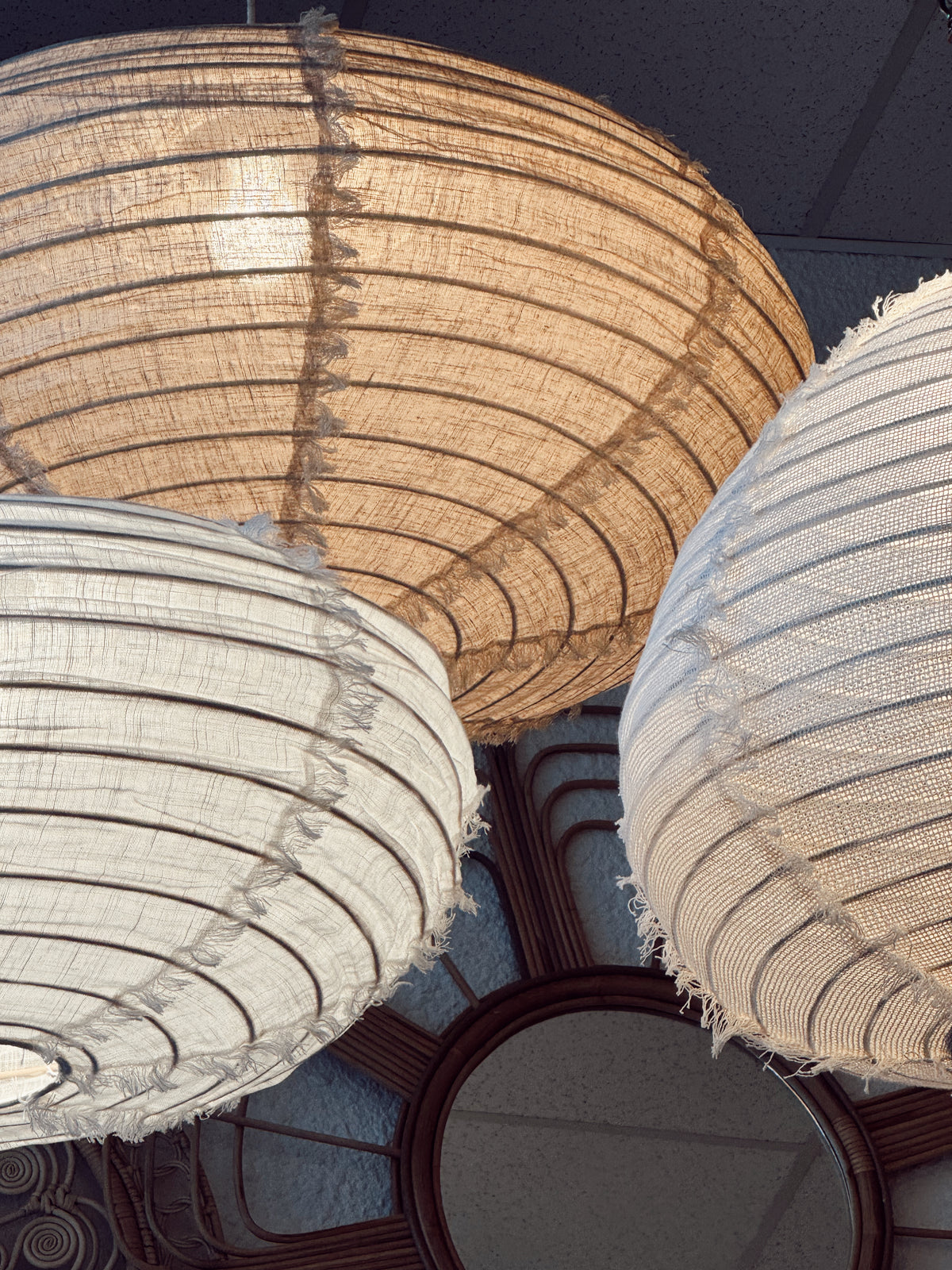 Suspension en lin Wabi Sabi Ovale Mini