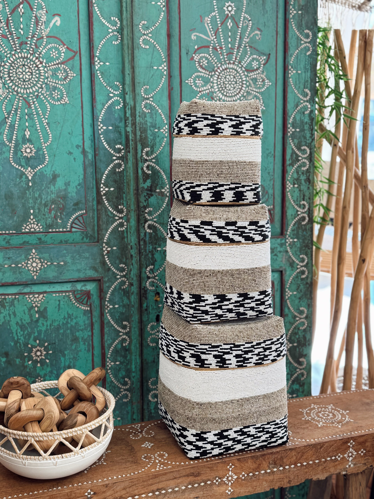 Boîte décorative perlée