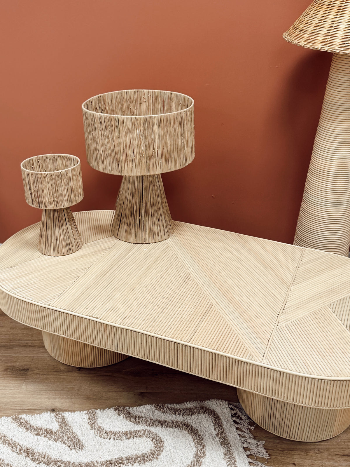 Table basse en rotin Gili