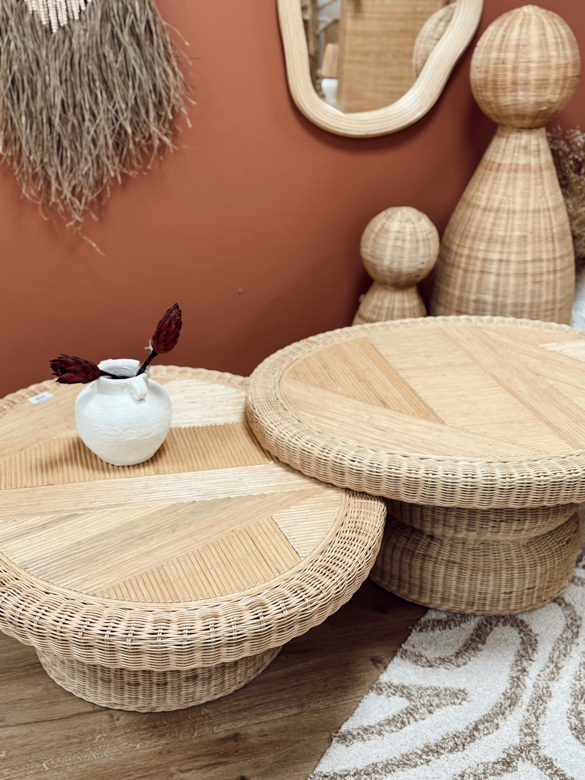 Table basse en rotin Sari