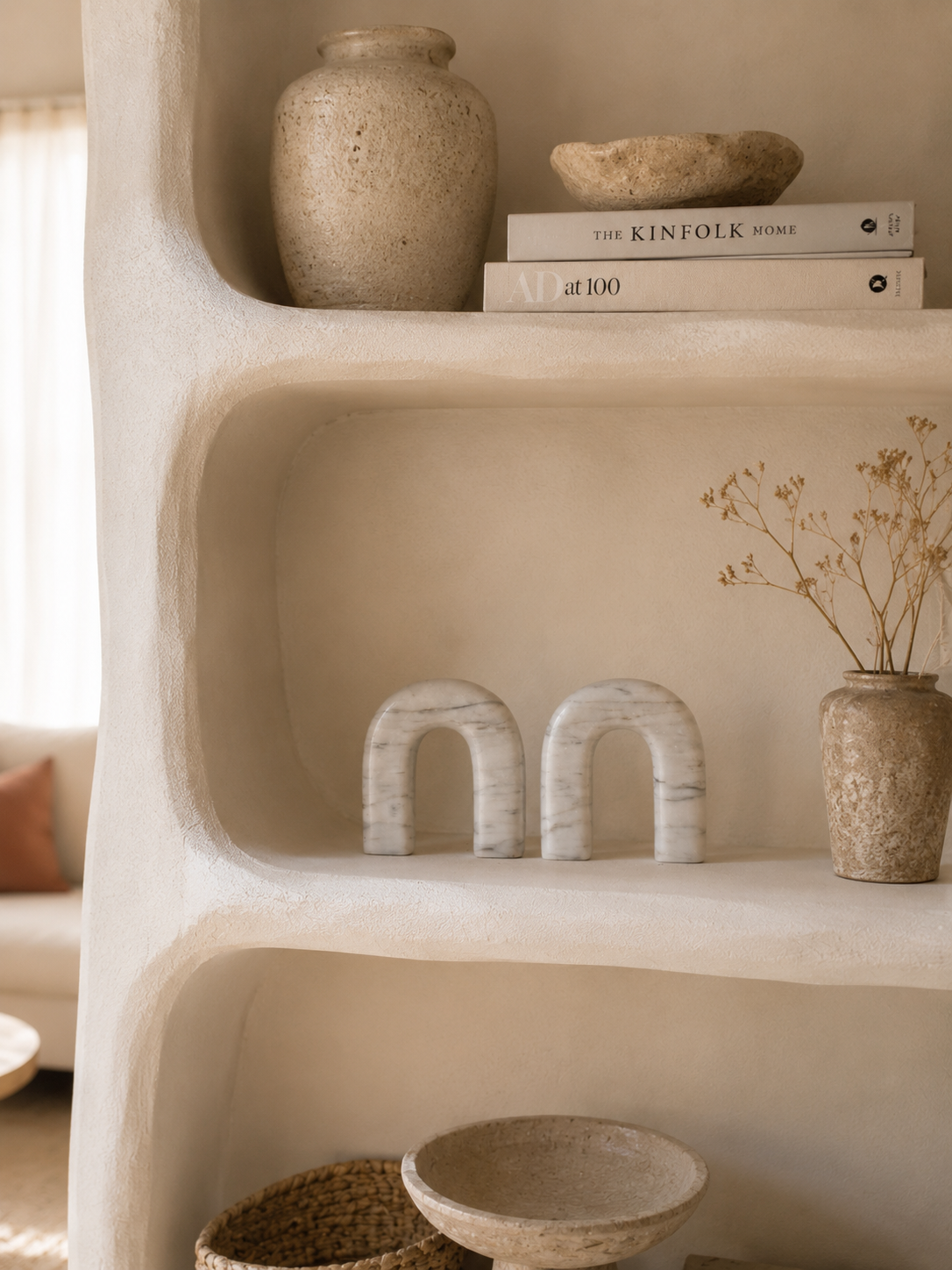 Décoration arche en marbre
