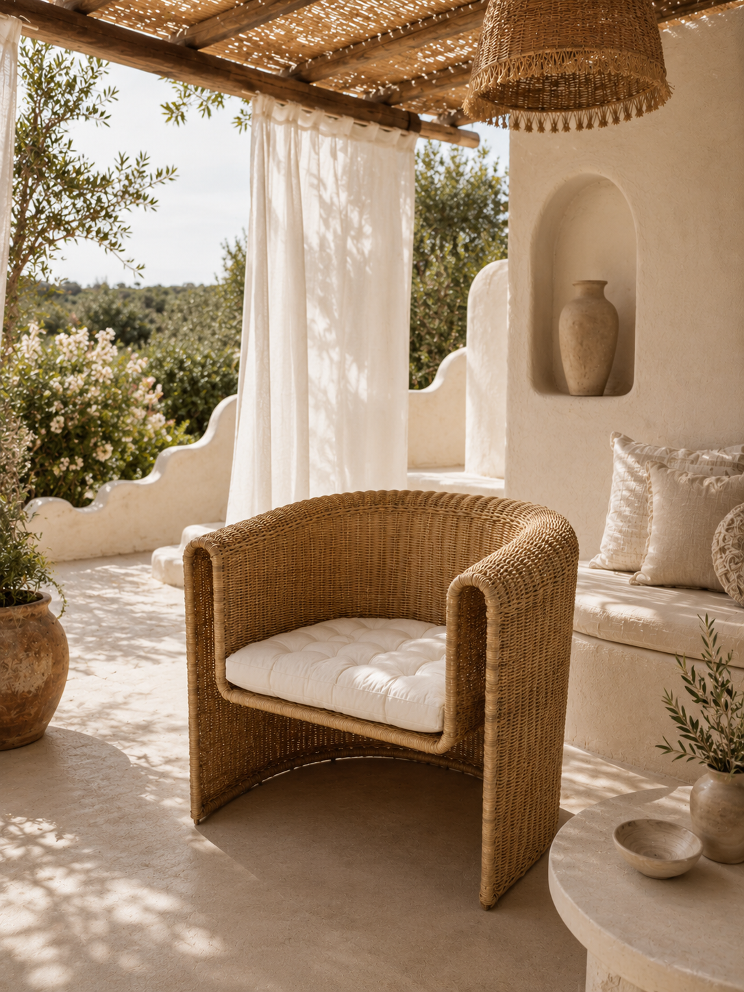 Fauteuil Arcus en rotin