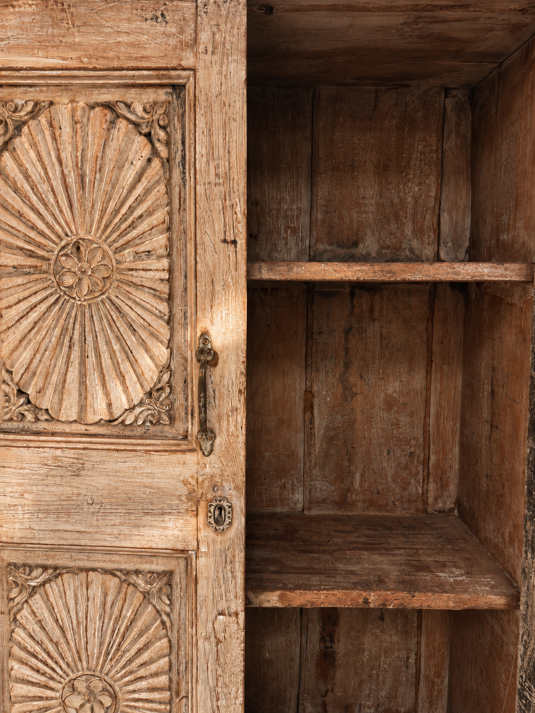 Armoire indienne ancienne sculptée