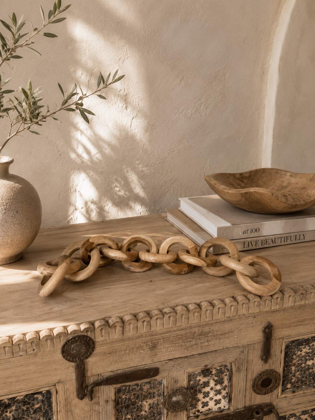Chaîne décorative en bois