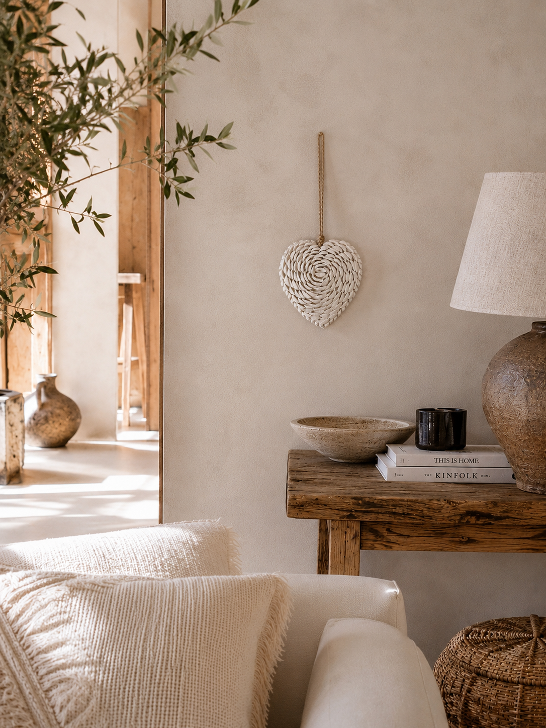 Cœur décoratif en coquillages