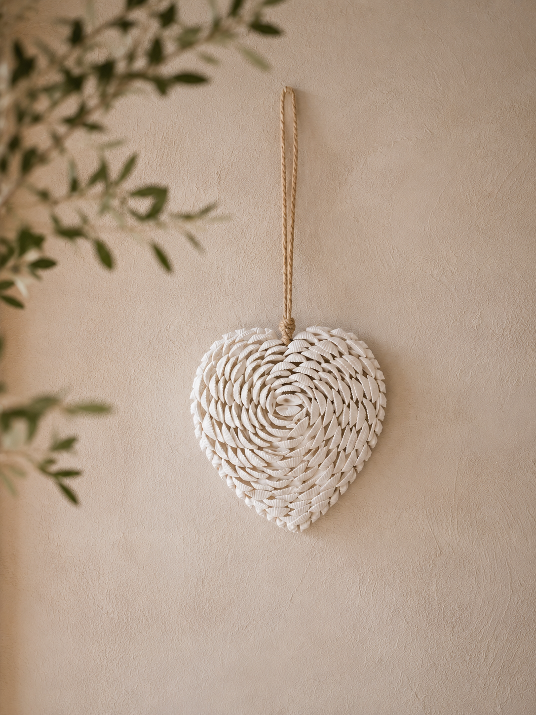 Cœur décoratif en coquillages